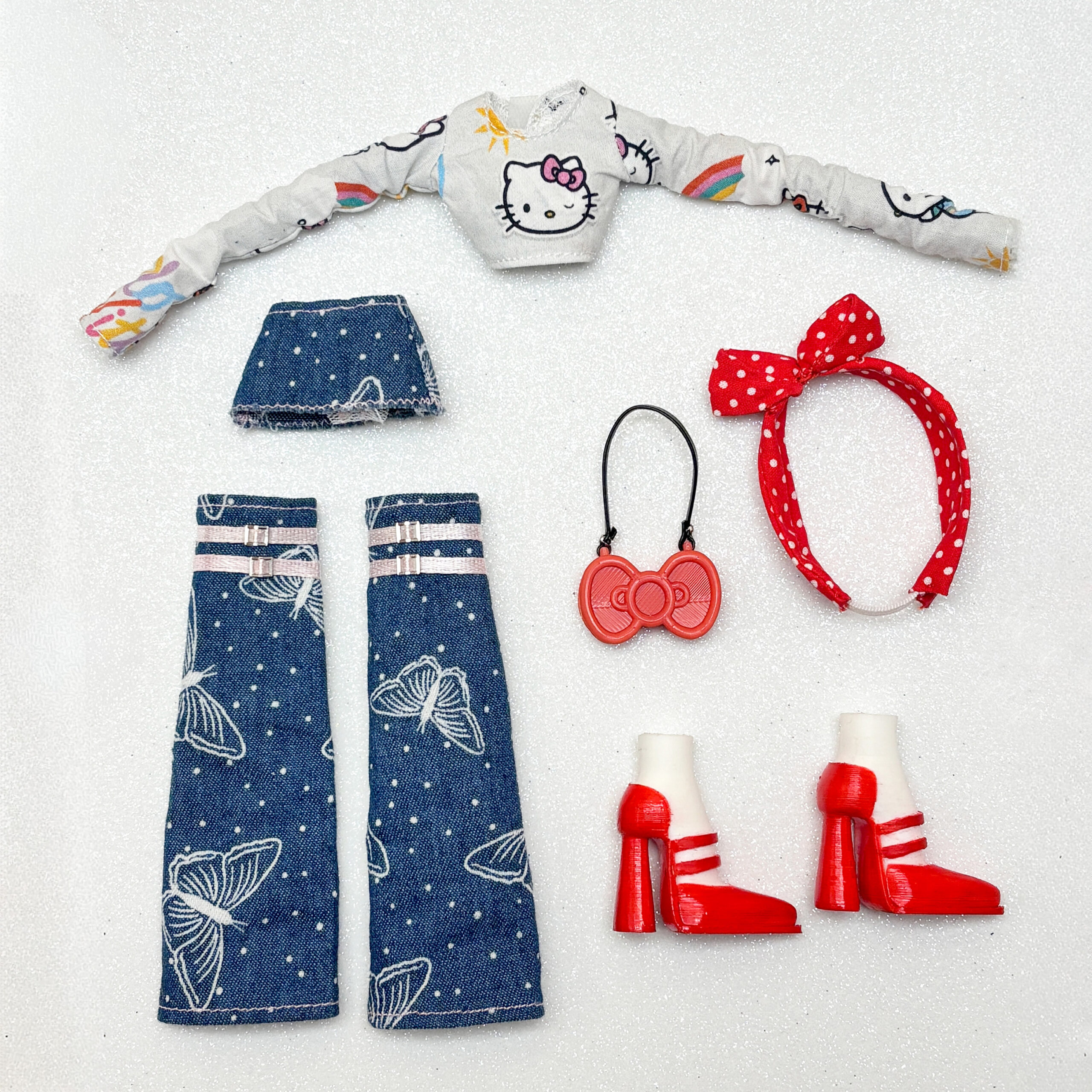 🦋 Butterfly Pop Denim – Mini Fashion Pack