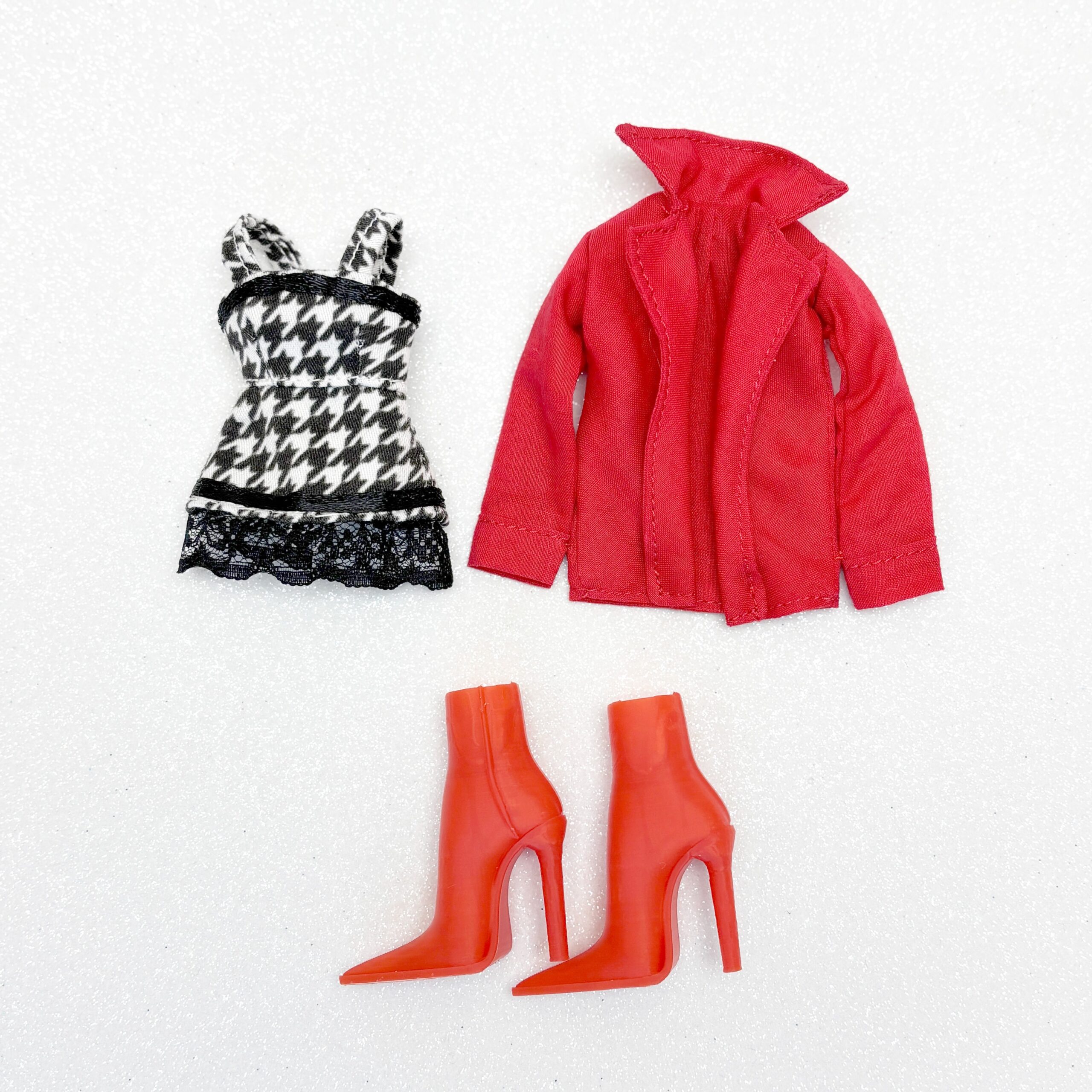 Mini Fashion Pack – Red Houndstooth Statement